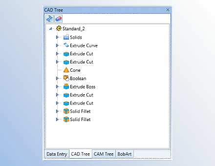 CAD-Entstehungsgeschichte basierte Design-Baumstruktur